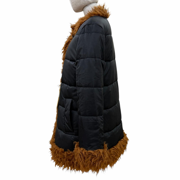 Excellent MARNI coat Reversible, padded Navy system acrylic Women 36 JKMA0236LW
