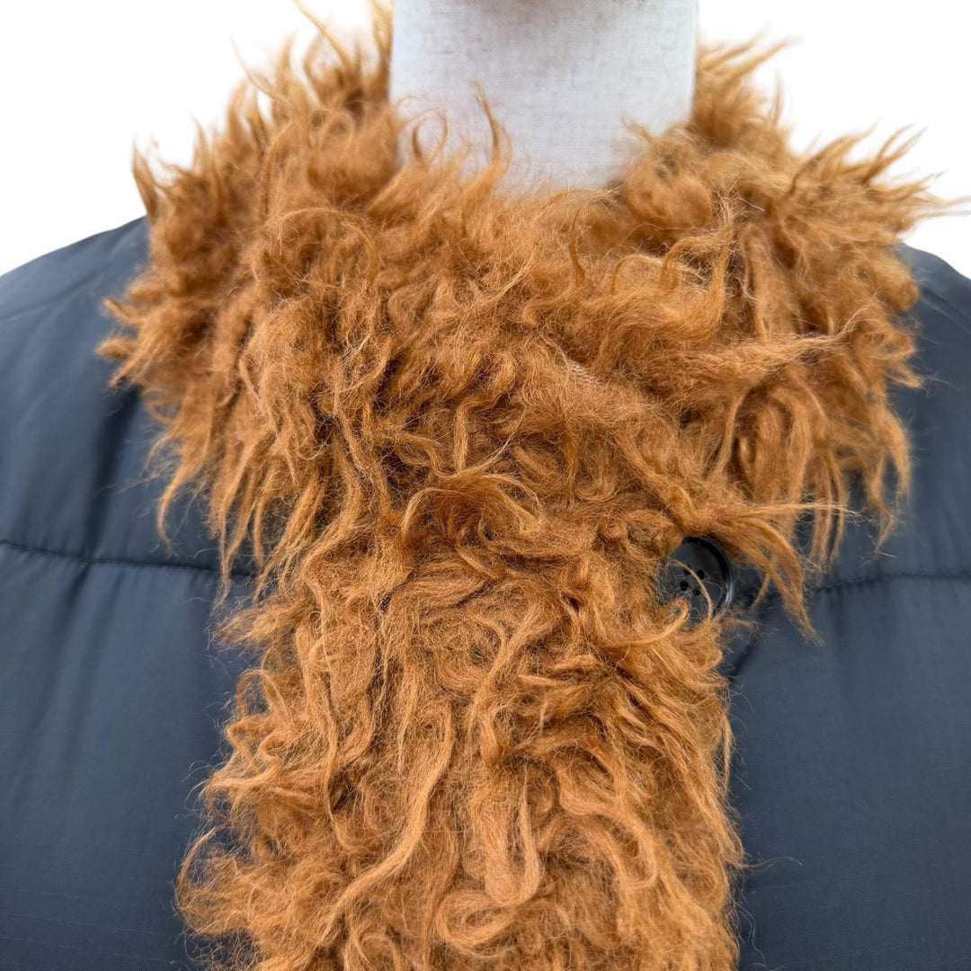 Excellent MARNI coat Reversible, padded Navy system acrylic Women 36 JKMA0236LW
