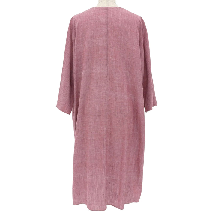 Excellent JURGEN LEHL one piece V-neck long shirt pink cotton Women M HT009499
