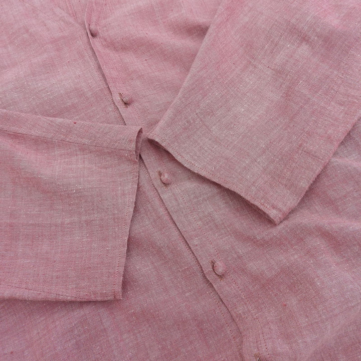 Excellent JURGEN LEHL one piece V-neck long shirt pink cotton Women M HT009499