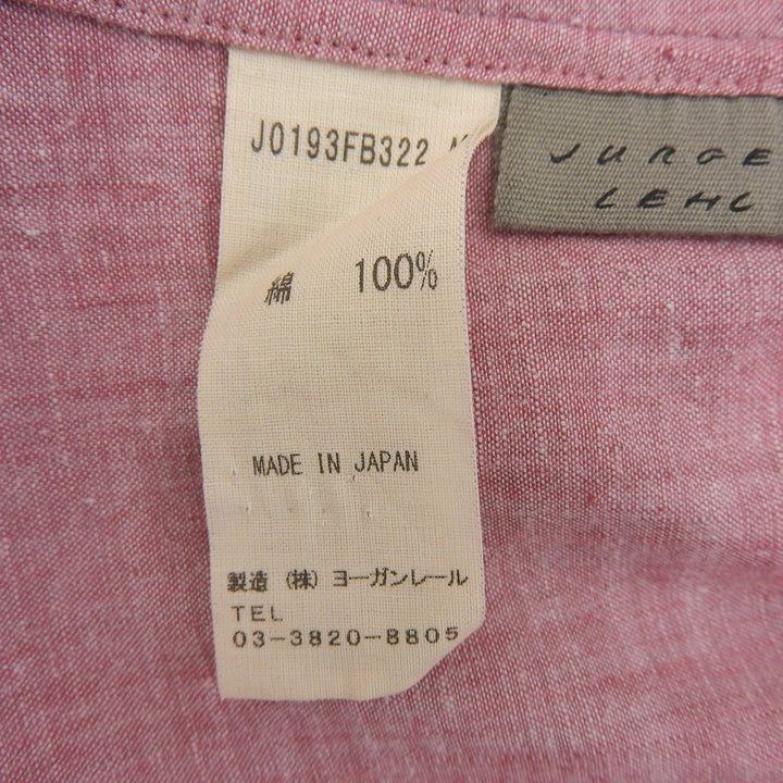Excellent JURGEN LEHL one piece V-neck long shirt pink cotton Women M HT009499