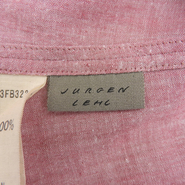 Excellent JURGEN LEHL one piece V-neck long shirt pink cotton Women M HT009499