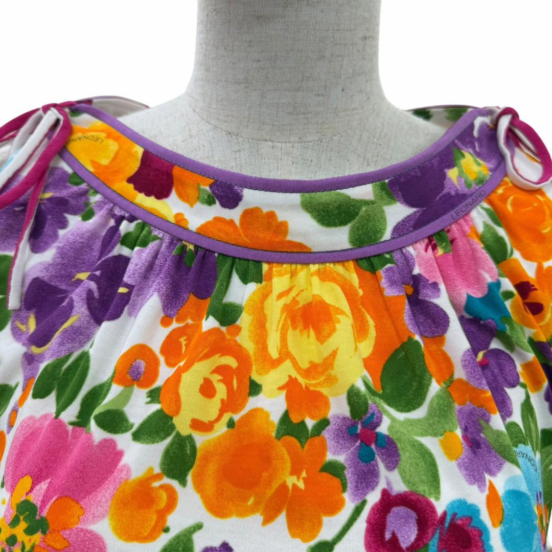 Pristine LEONARD FASHION one piece Floral design sleeveless multicolor Women 36