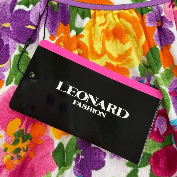 Pristine LEONARD FASHION one piece Floral design sleeveless multicolor Women 36