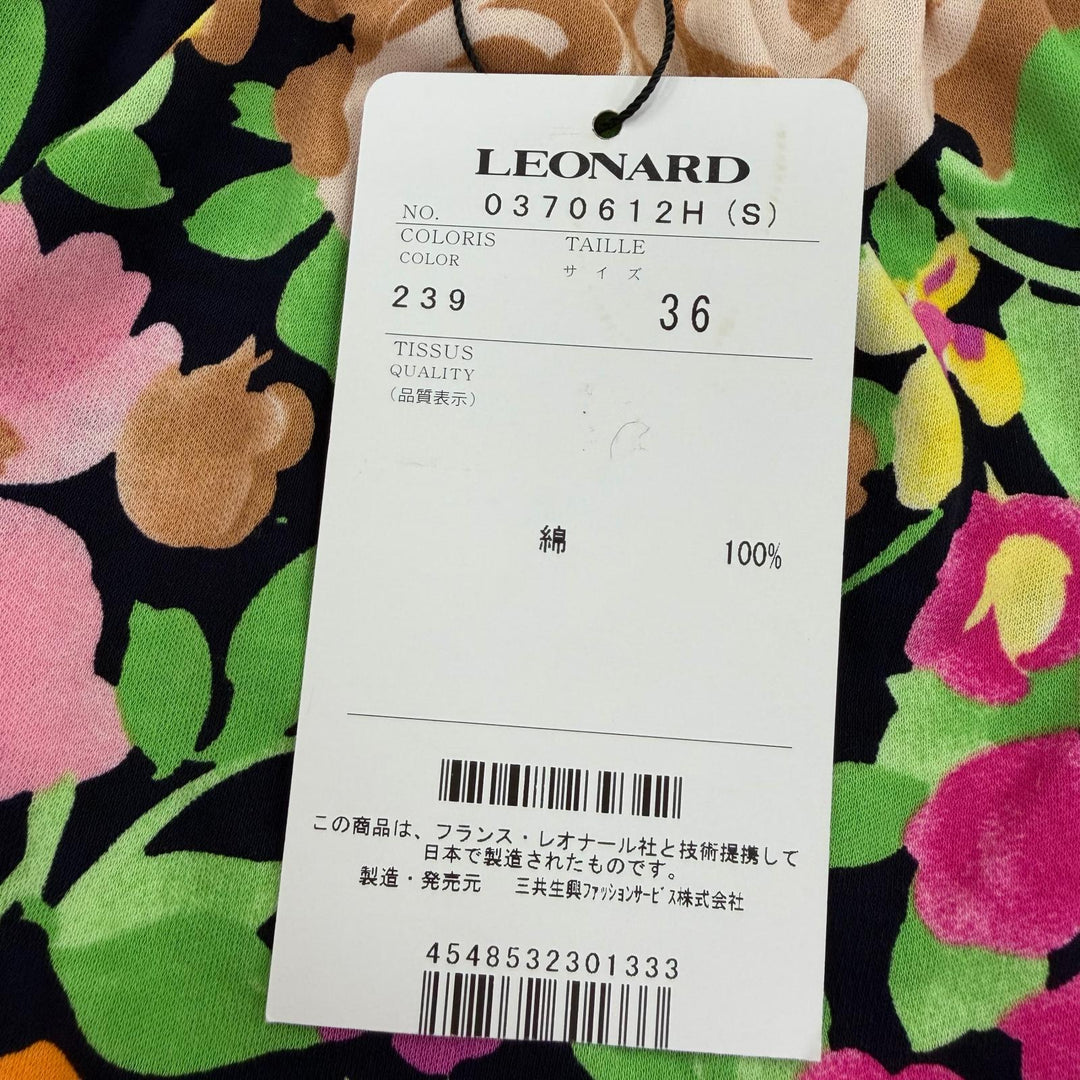 Pristine LEONARD FASHION one piece Floral design sleeveless multicolor Women 36