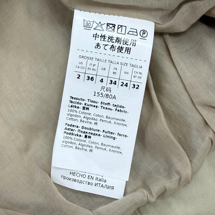 Excellent Max Mara trench coat beige cotton Women 36 23112101326