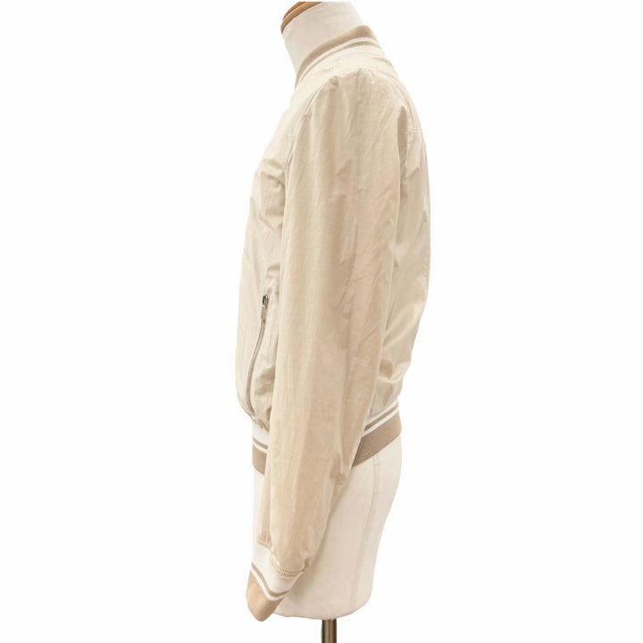 Pristine Dior HOMME Stajan BEE embroidered lightweight bomber jacket beige