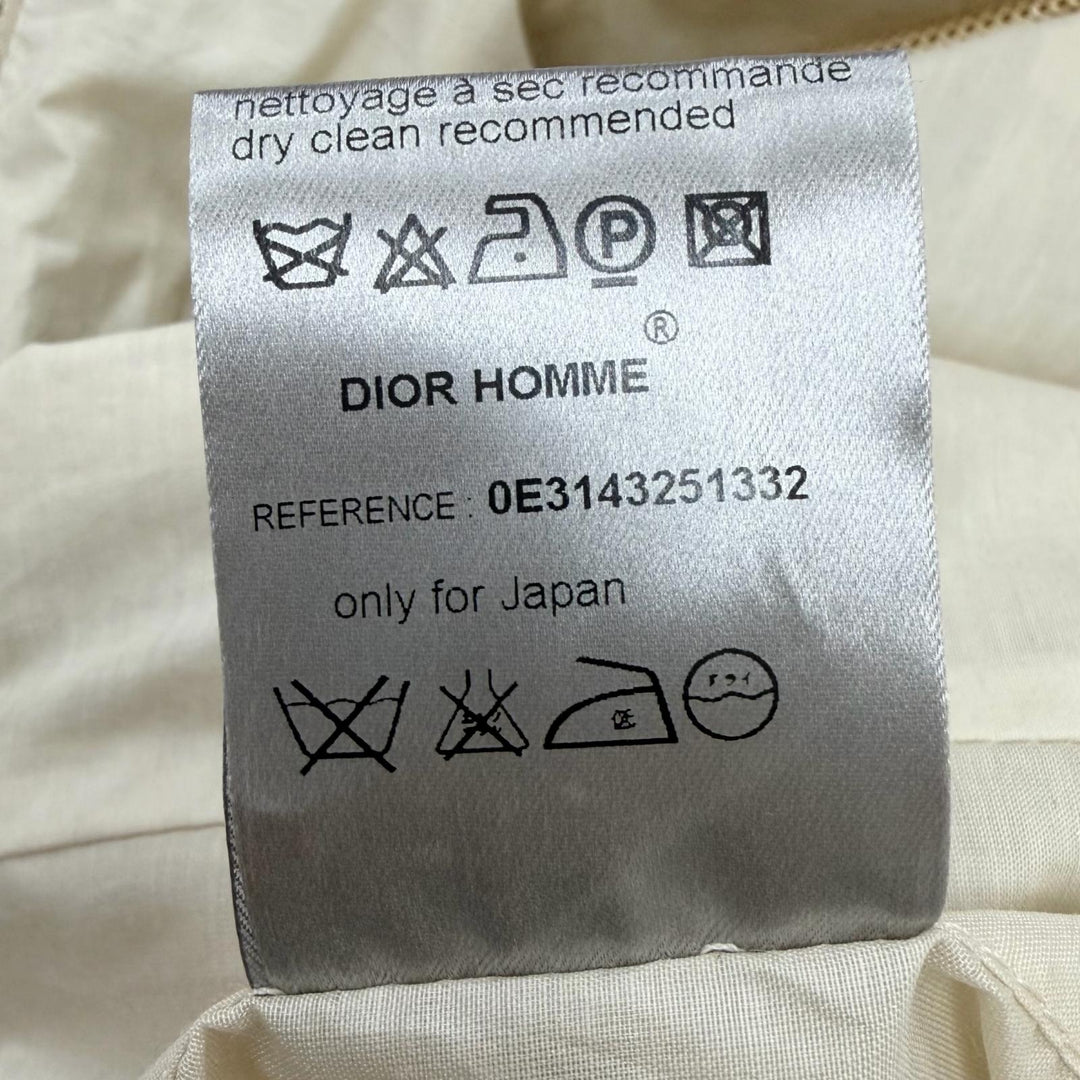 Pristine Dior HOMME Stajan BEE embroidered lightweight bomber jacket beige