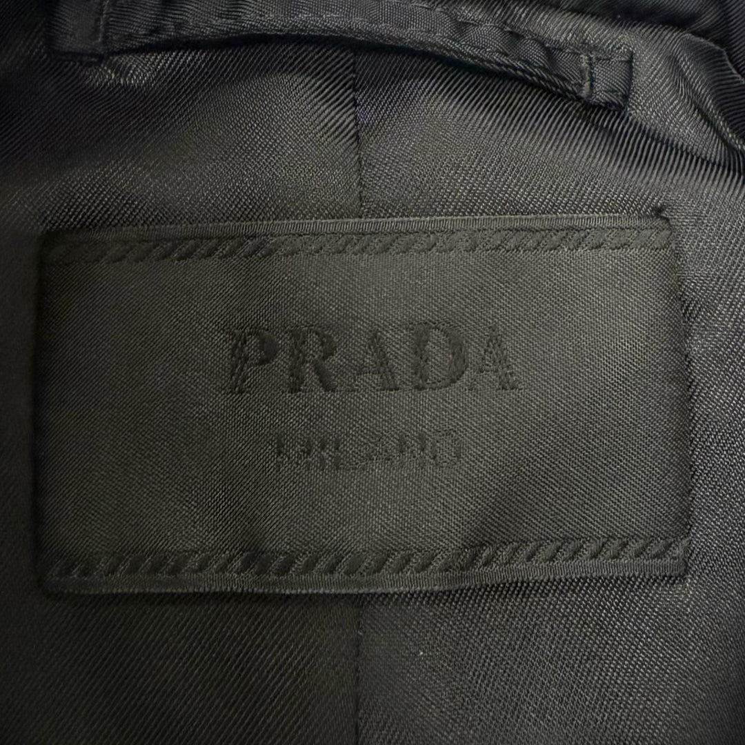 Excellent PRADA coat Re-Nylon Triangle Logo Pouch Included black