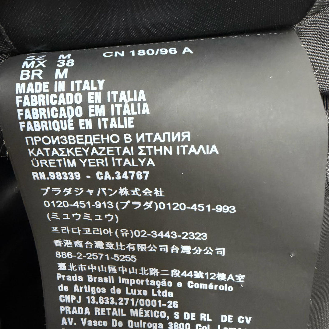 Excellent PRADA coat Re-Nylon Triangle Logo Pouch Included black
