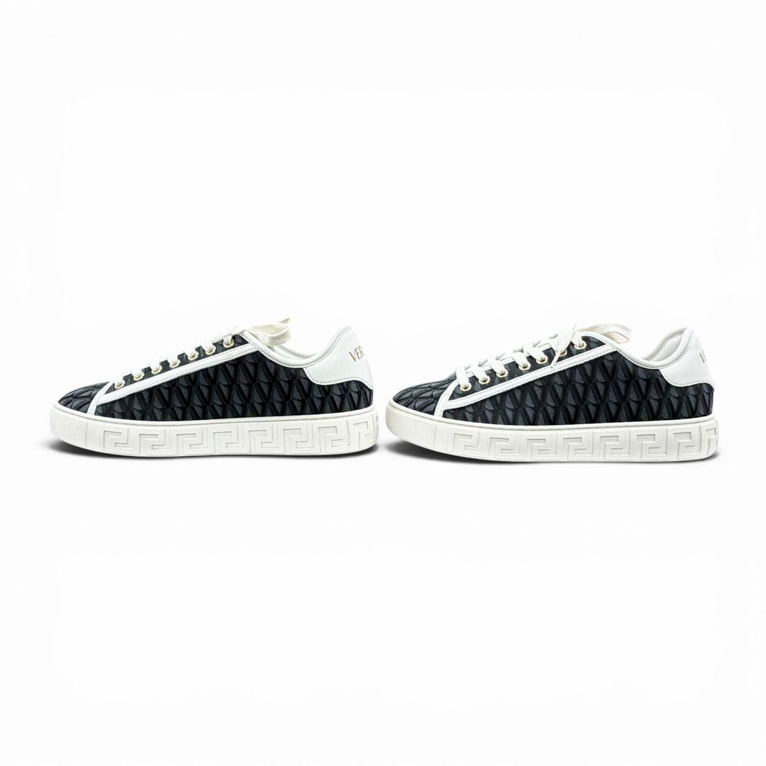 Pristine VERSACE sneakers Greca Jacquard V Canvas Navy canvas Women 38 1013568