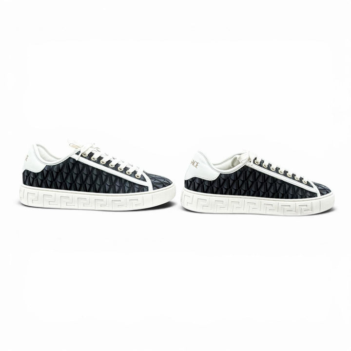 Pristine VERSACE sneakers Greca Jacquard V Canvas Navy canvas Women 38 1013568