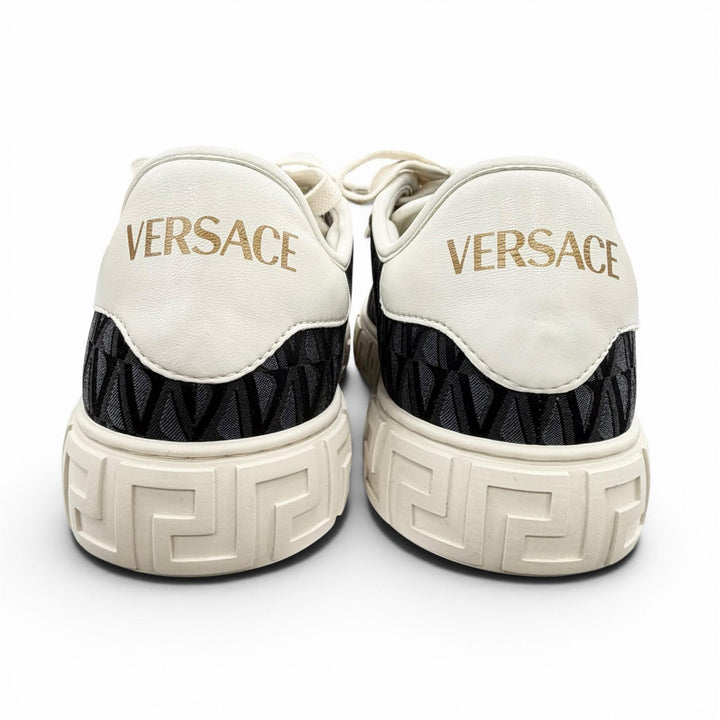 Pristine VERSACE sneakers Greca Jacquard V Canvas Navy canvas Women 38 1013568
