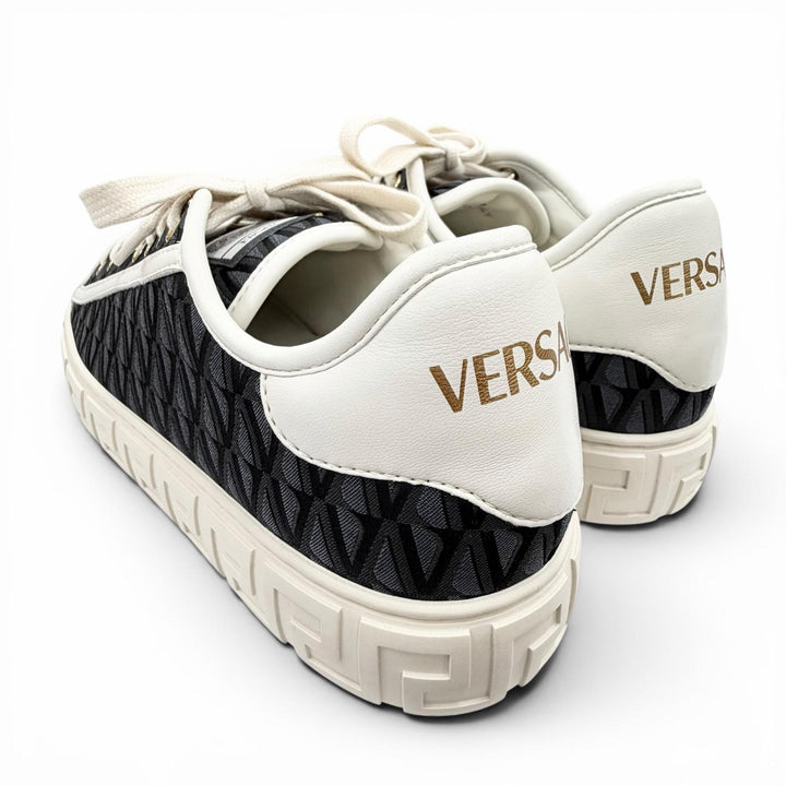 Pristine VERSACE sneakers Greca Jacquard V Canvas Navy canvas Women 38 1013568