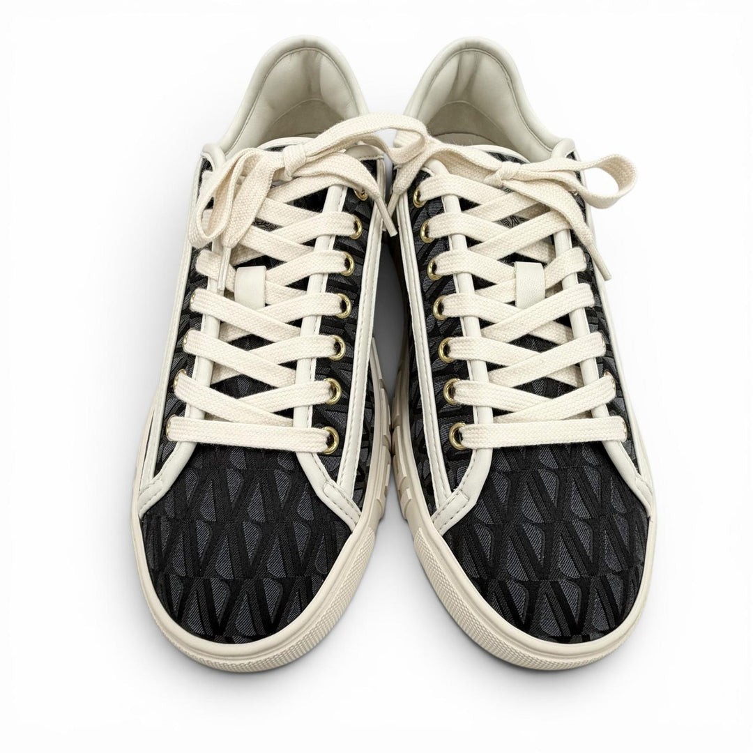 Pristine VERSACE sneakers Greca Jacquard V Canvas Navy canvas Women 38 1013568