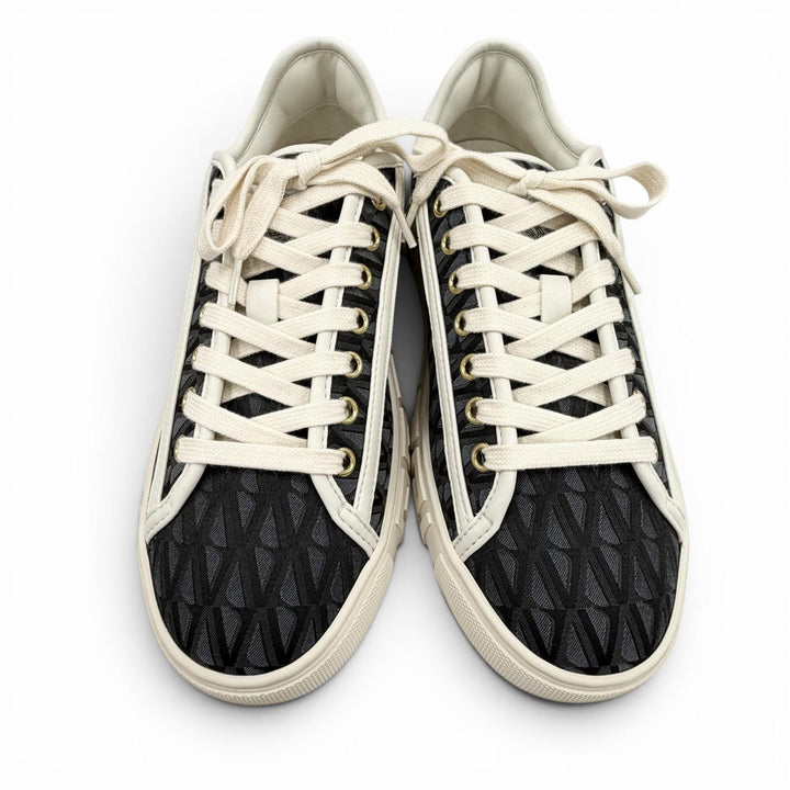 Pristine VERSACE sneakers Greca Jacquard V Canvas Navy canvas Women 38 1013568