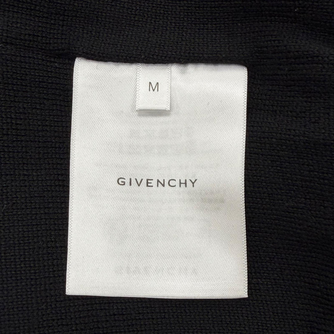 Great GIVENCHY Bomber jacket Back logo knit blouson black wool mens M BM00D04Y1L