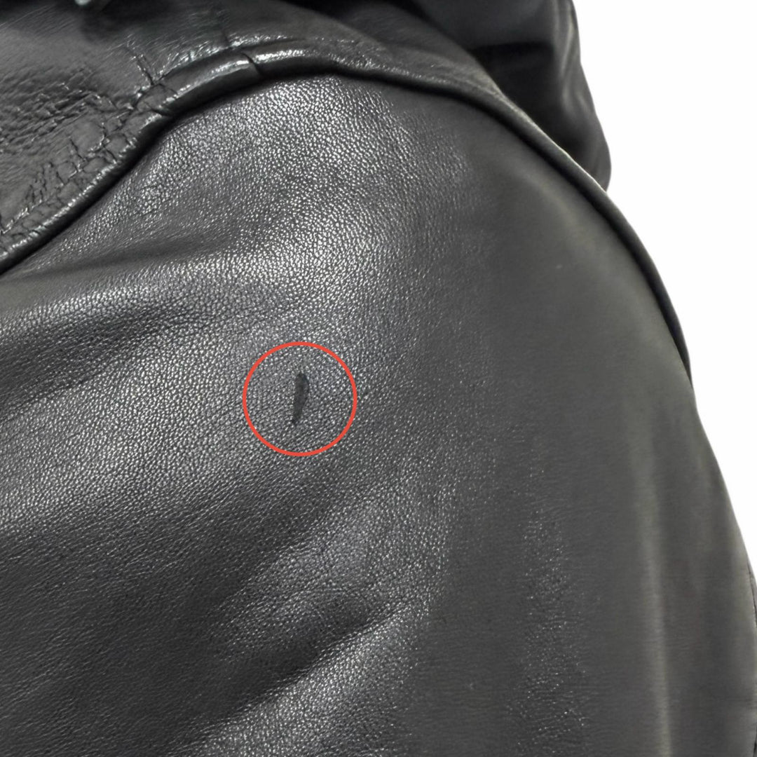 Very Good PS Paul Smith Leather jacket Stand collar black Sheep leather