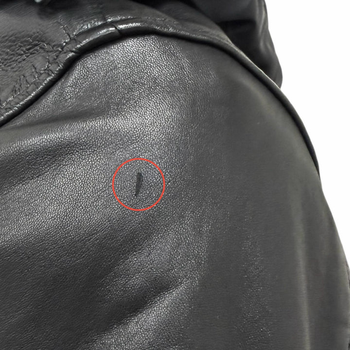 Very Good PS Paul Smith Leather jacket Stand collar black Sheep leather