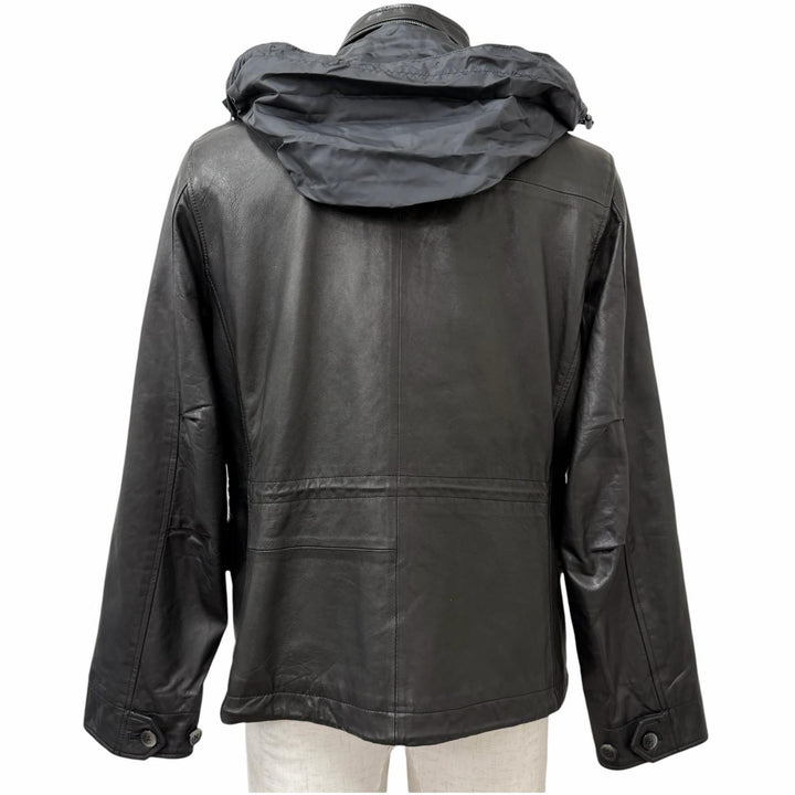 Very Good PS Paul Smith Leather jacket Stand collar black Sheep leather