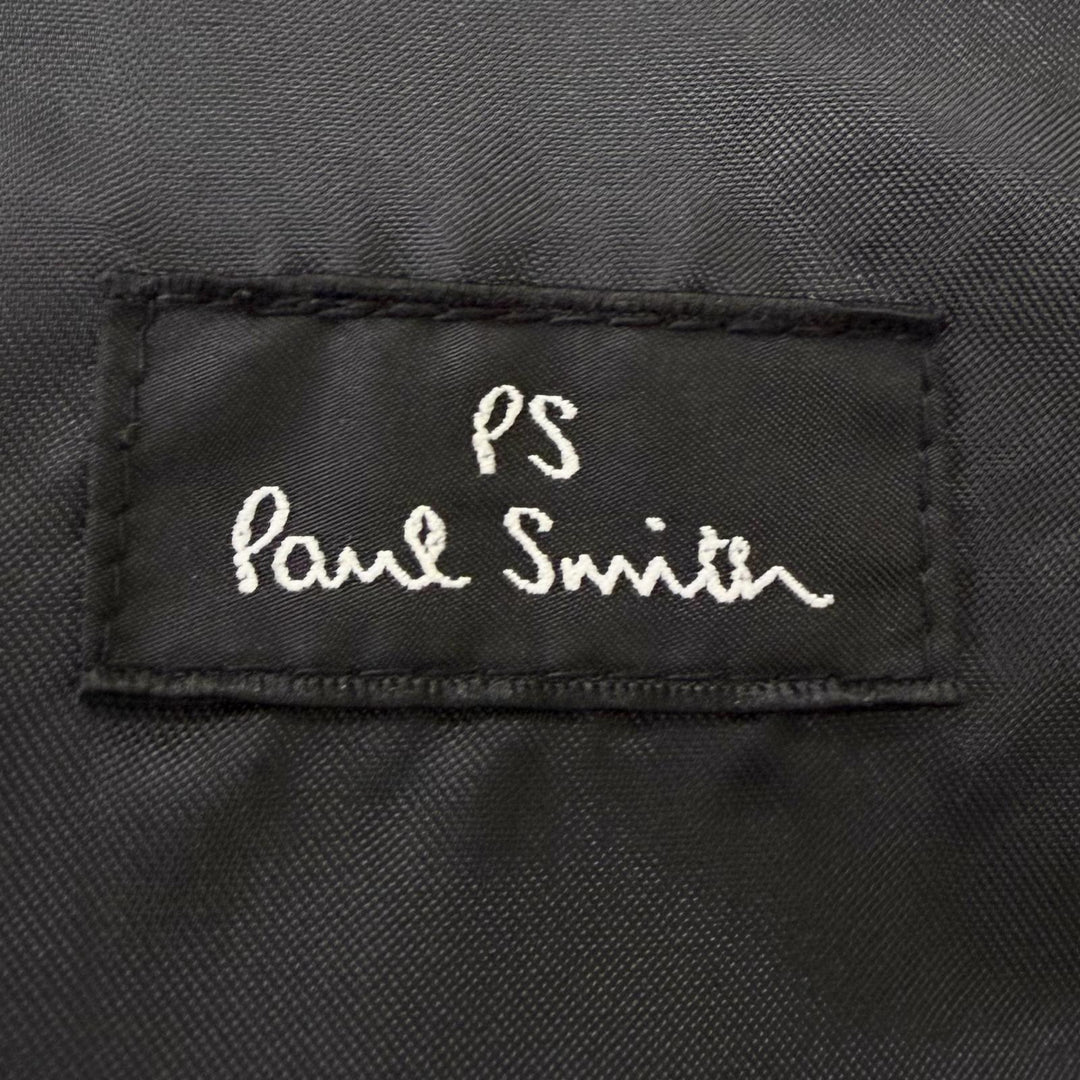 Very Good PS Paul Smith Leather jacket Stand collar black Sheep leather