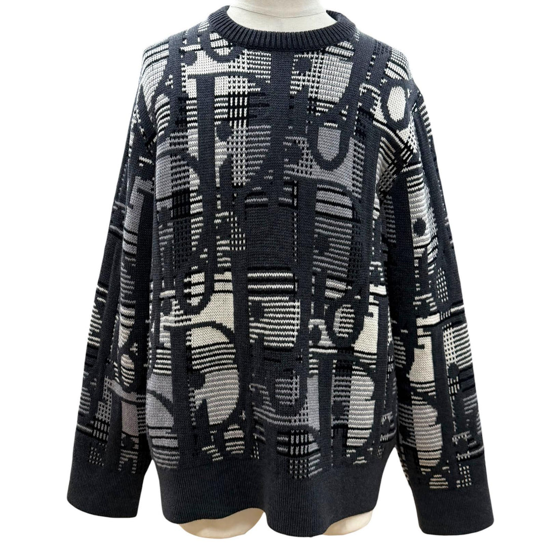 Excellent DIOR sweater gray wool mens L 213M658AT377