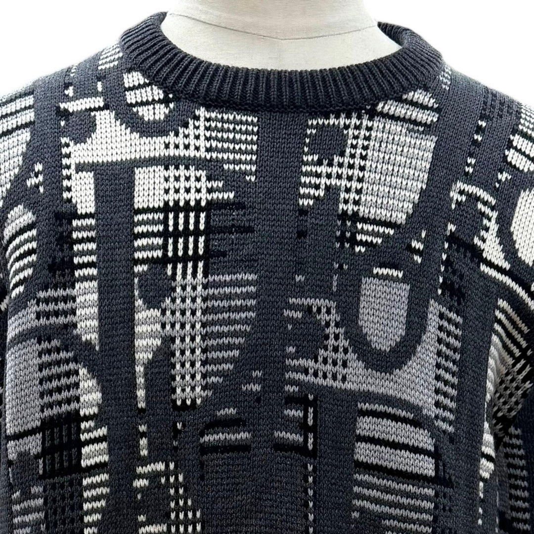 Excellent DIOR sweater gray wool mens L 213M658AT377