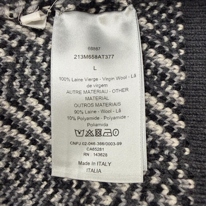 Excellent DIOR sweater gray wool mens L 213M658AT377