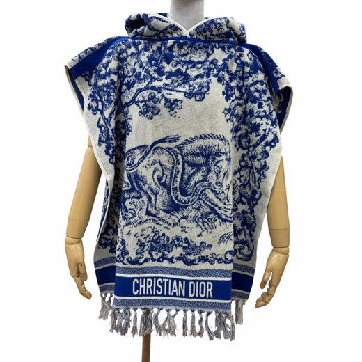 Excellent Christian Dior poncho Toile de Jui Hooded bathrobe cotton 14JOU370I900