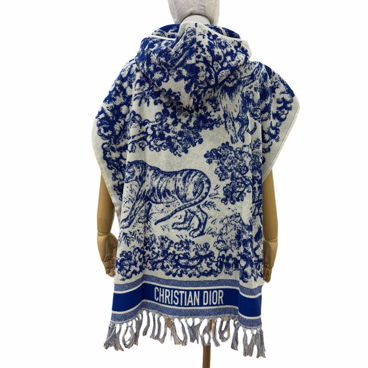 Excellent Christian Dior poncho Toile de Jui Hooded bathrobe cotton 14JOU370I900