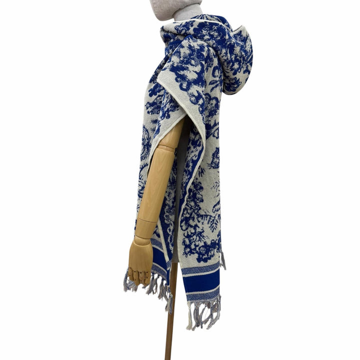 Excellent Christian Dior poncho Toile de Jui Hooded bathrobe cotton 14JOU370I900