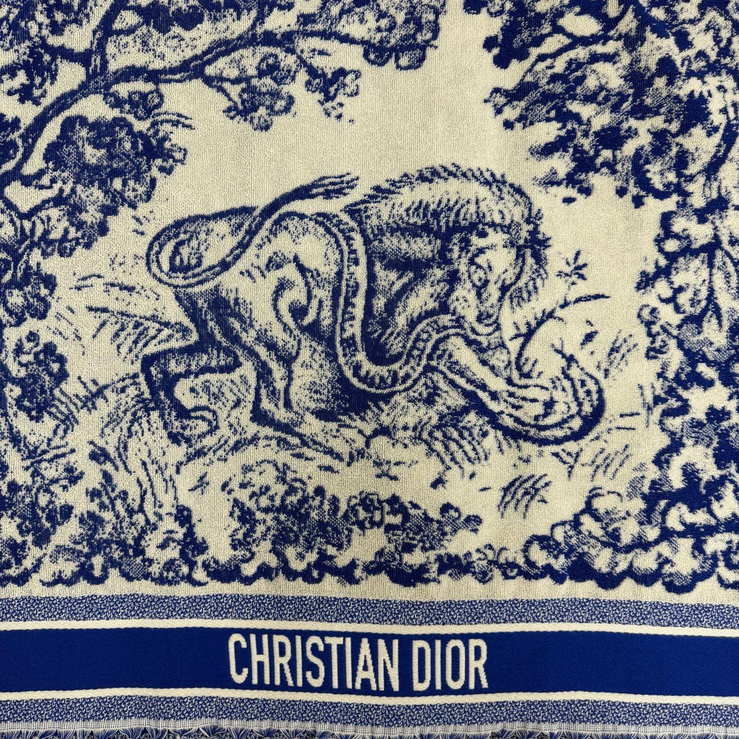 Excellent Christian Dior poncho Toile de Jui Hooded bathrobe cotton 14JOU370I900