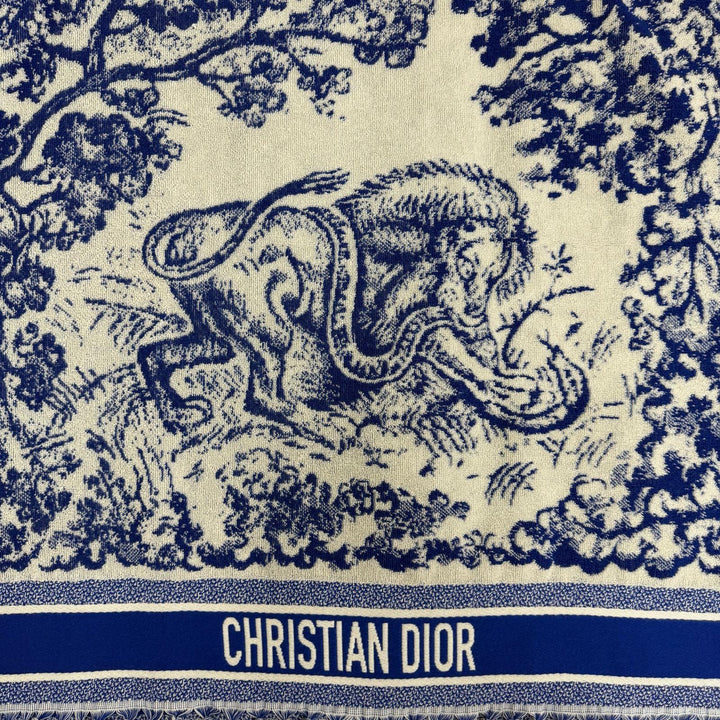 Excellent Christian Dior poncho Toile de Jui Hooded bathrobe cotton 14JOU370I900