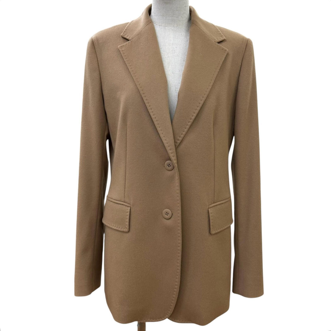 Excellent MAX MARA STUDIO Jacket beige Virgin wool Women 46 604606236