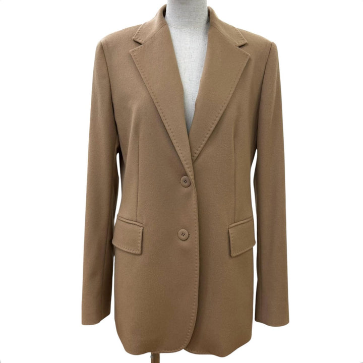Excellent MAX MARA STUDIO Jacket beige Virgin wool Women 46 604606236