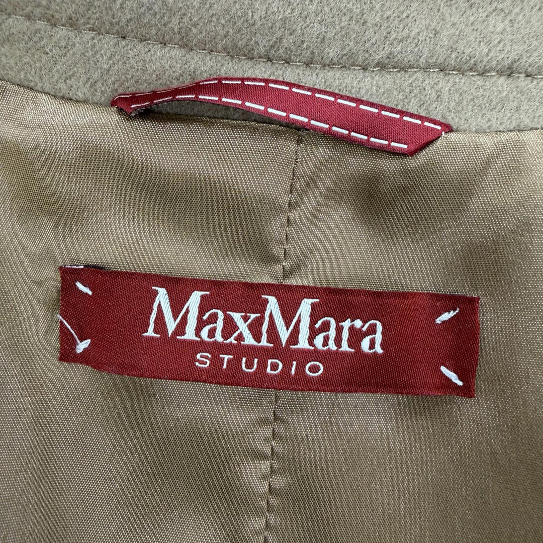 Excellent MAX MARA STUDIO Jacket beige Virgin wool Women 46 604606236