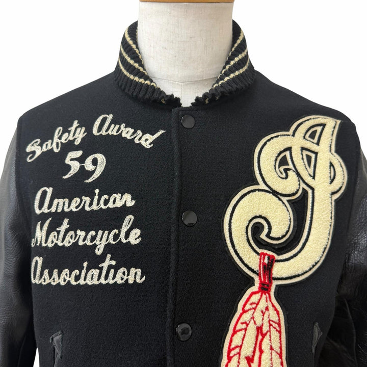 Great WHITESVILLE Stajan Indian Motorcycle Leather Sleeves black wool