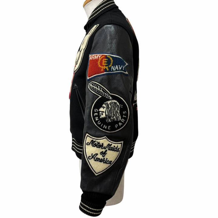 Great WHITESVILLE Stajan Indian Motorcycle Leather Sleeves black wool