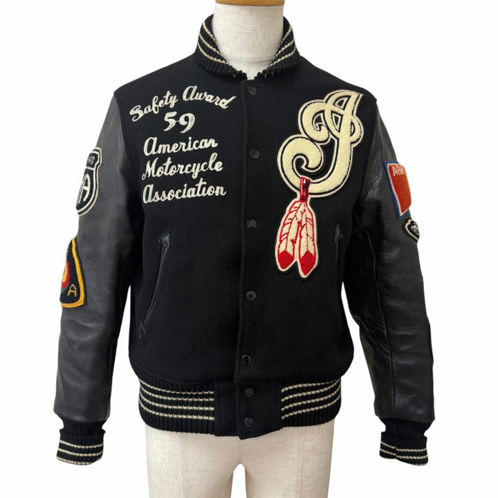 Great WHITESVILLE Stajan Indian Motorcycle Leather Sleeves black wool