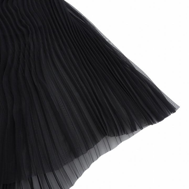 Excellent Sacai skirt Two-tone asymmetrical pleated flare green 0 20-04888