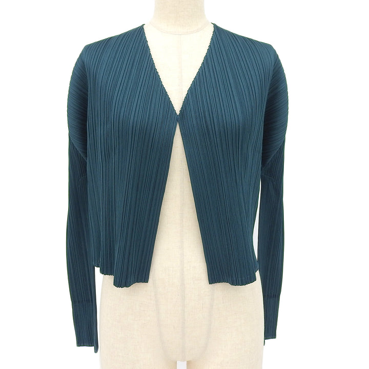 Excellent PLEATS PLEASE cardigan green polyester Women 3 PP31JO152