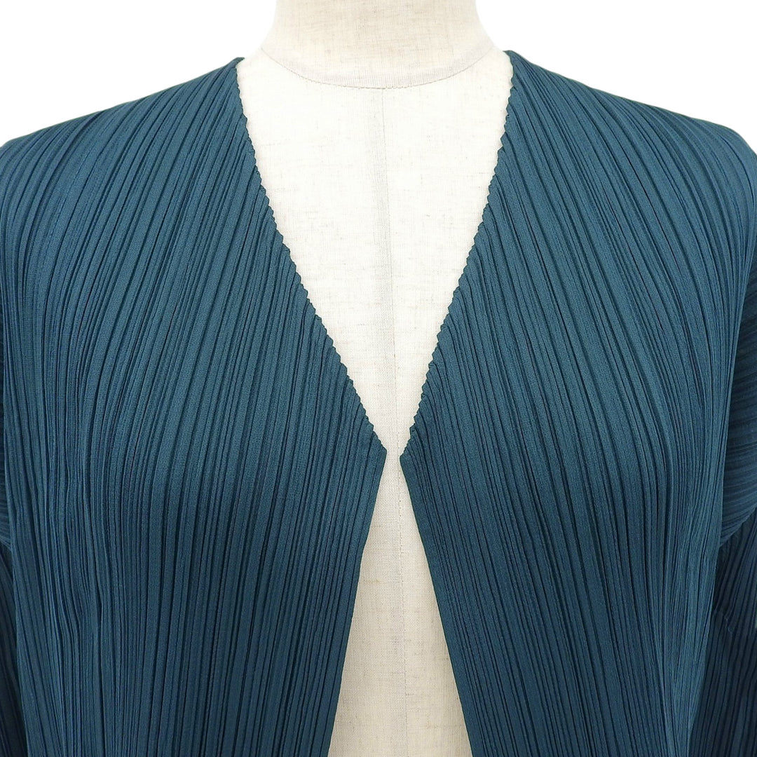Excellent PLEATS PLEASE cardigan green polyester Women 3 PP31JO152