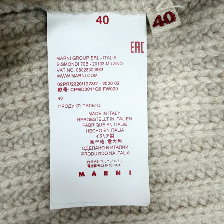 Excellent MARNI cardigan beige cashmere Women 40 CPMD0011Q0