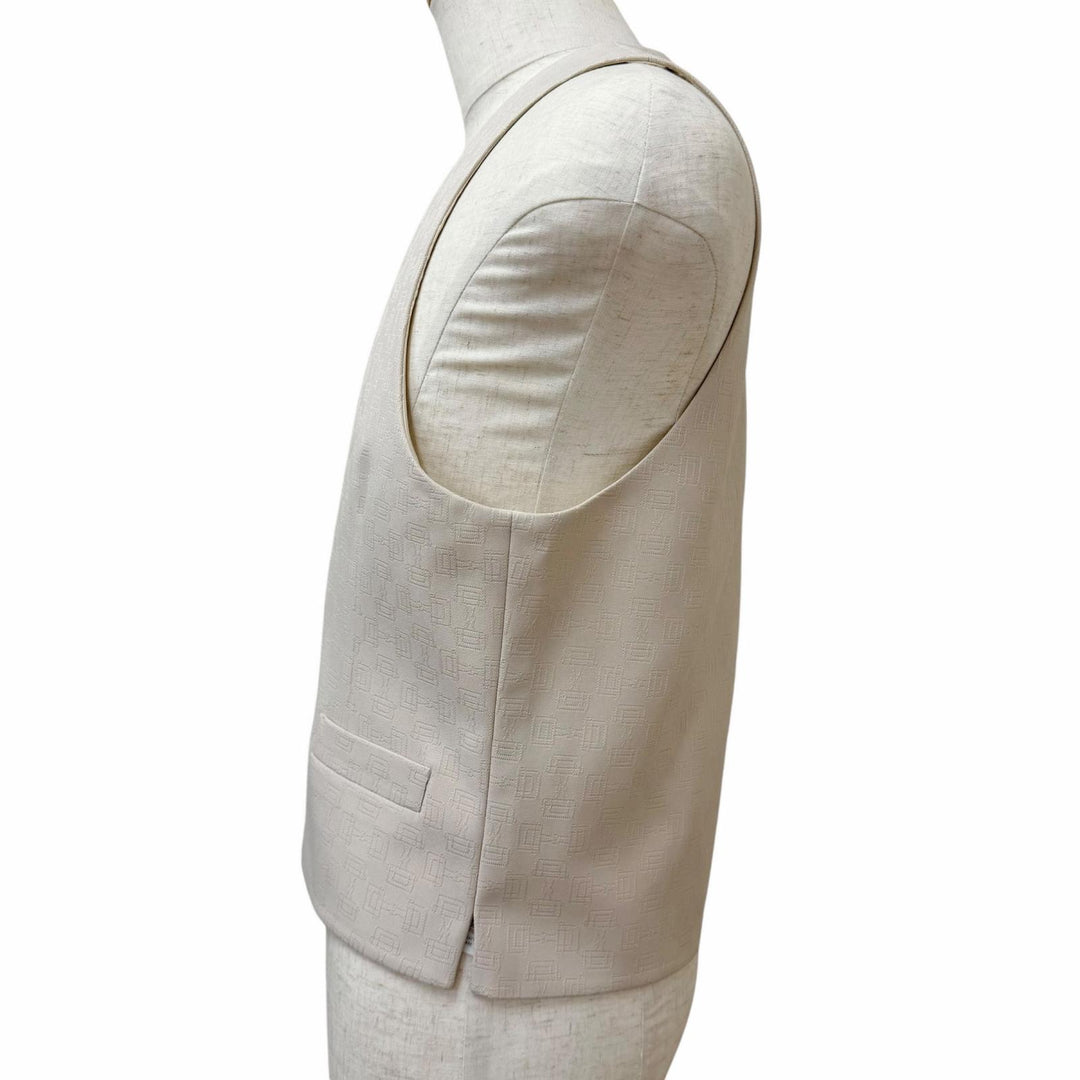 Pristine GUCCI Best Horsebit patterned vest beige