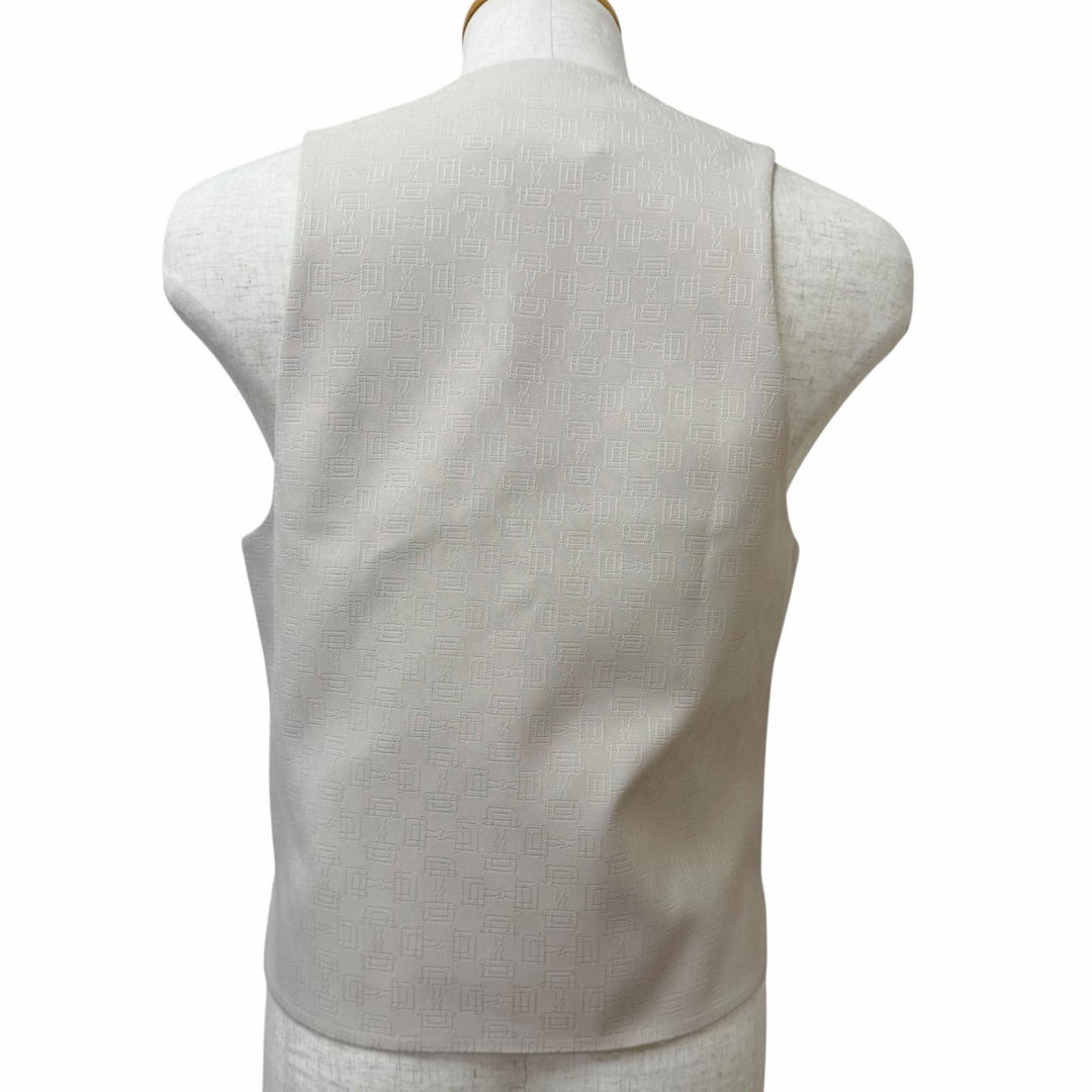 Pristine GUCCI Best Horsebit patterned vest beige