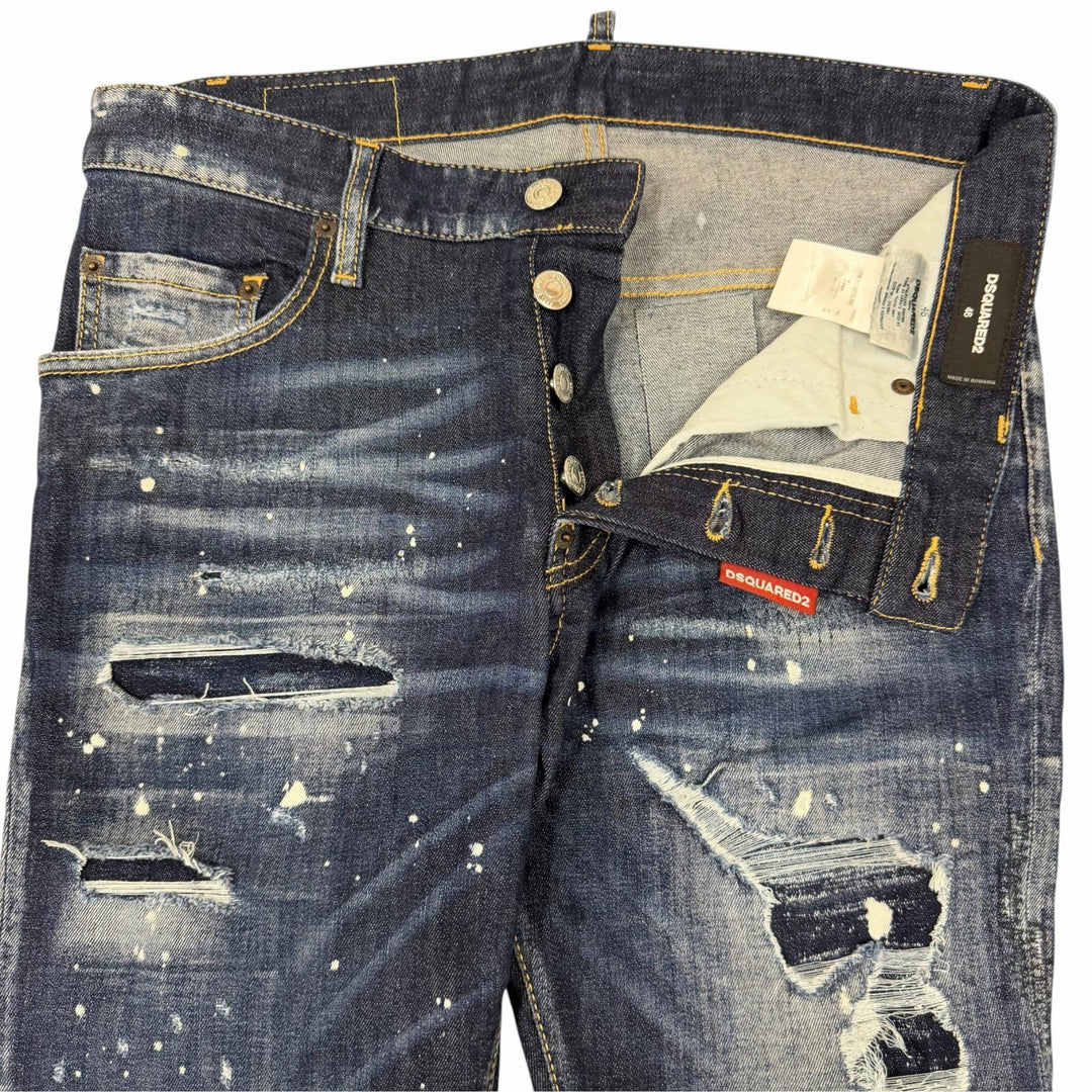 Discounted Great DSQUARED2 Denim pants Super Twinky Jean Damage processing Indigo