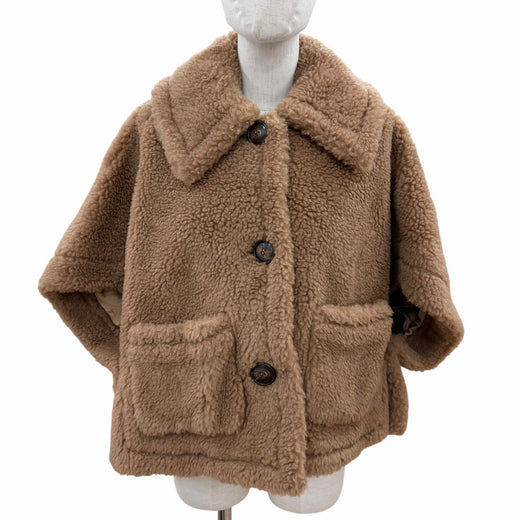Excellent Max Mara coat Teddy bear Brown Camel Women 25247360226