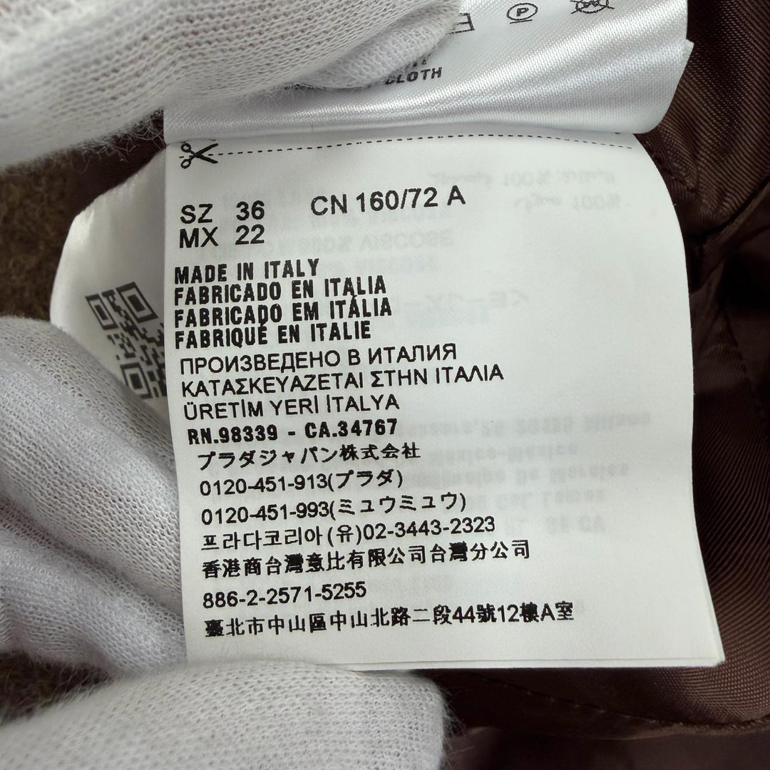 Excellent MIUMIU Jacket Brown wool Women 36 MH1632