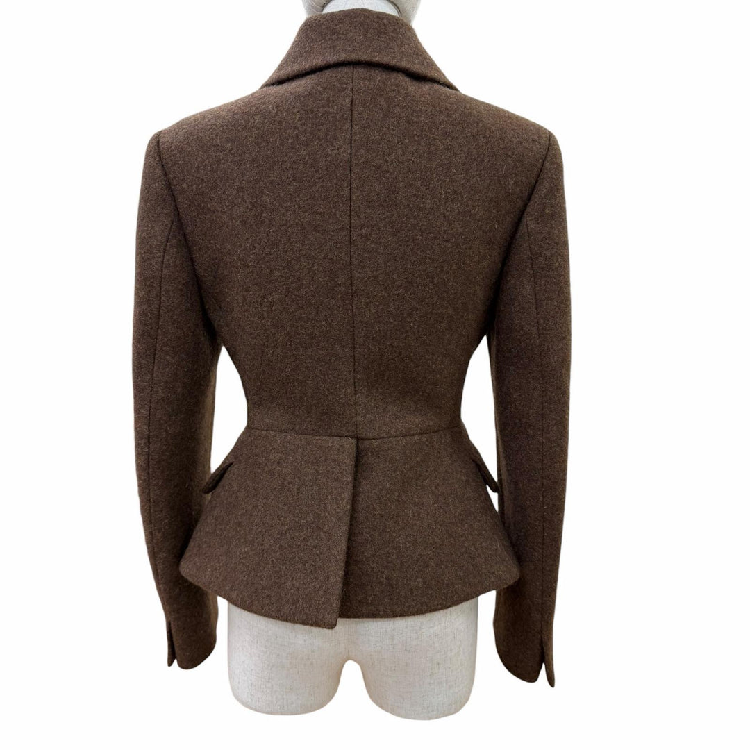 Excellent MIUMIU Jacket Brown wool Women 36 MH1632