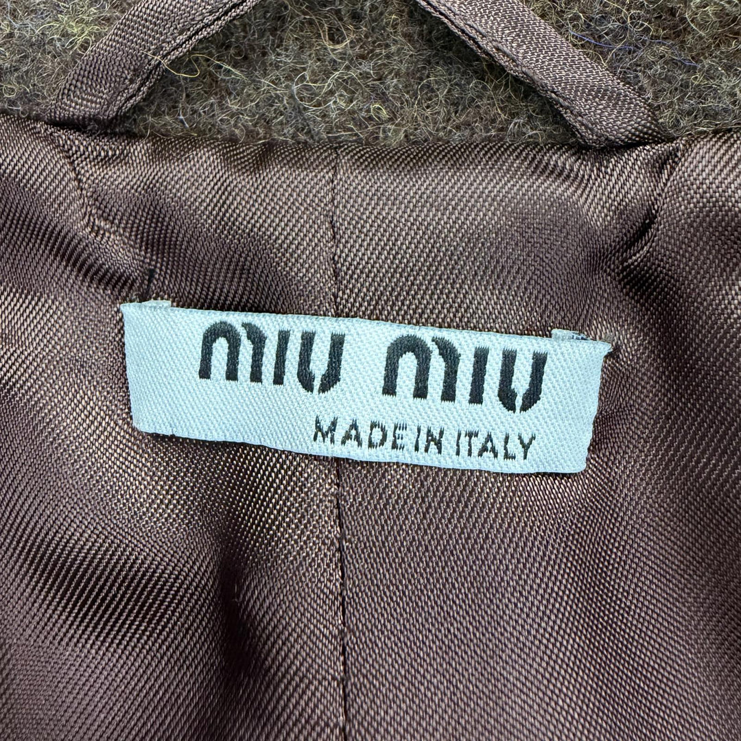 Excellent MIUMIU Jacket Brown wool Women 36 MH1632